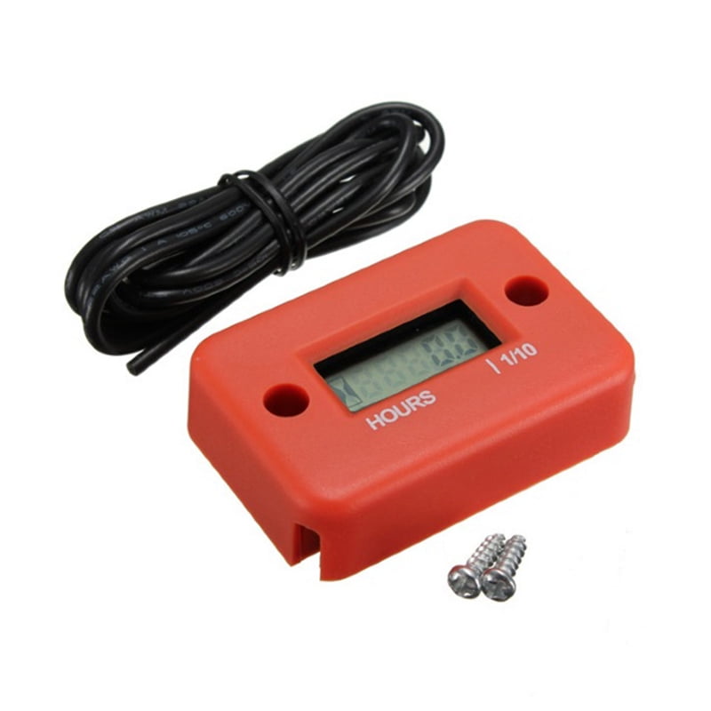 Inductive Digital Hour Meter Dirt Bike Marine Boat Quad ATV Snowmobile