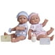 thumbnail image 1 of JC Toys Berenguer Boutique Realistic La Newborn Gemelos de vinilo lavable de 12.5" | Set de regalo temático azul y rosa con pañal reutilizable, gorras, camisas, chupete, biberones y certificado de nac, 1 of 5