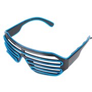 EL Wire Flash Glass LED Light Glow Glasses Fluorescent Dance Party Prop (Blue) Sarapandan