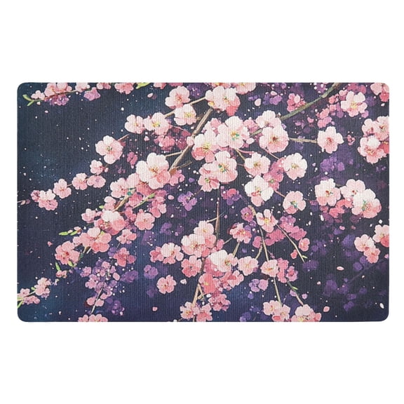 Pink Cherry Blossom Floor Door Mat Outdoor Indoor for Home Entrance Welcome Mats 32"x20"