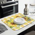 thumbnail image 6 of Microfibre Drying Mat for Kitchen Sunflower Colorful Floral Dish Drying Drainer Mat Absorbent Drying Mat Washing Up for Glass, Plate & Cup 16inch X 18inch, 6 of 7