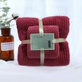 thumbnail image 1 of Decoración del hogar, Toallitas, Toallas, Toallas de baño, Toalla absorbente de terciopelo coral al por mayor Juego de dos piezas Juego de toallas de baño de regalo engrosadas Un juego de toallas de b, 1 of 3