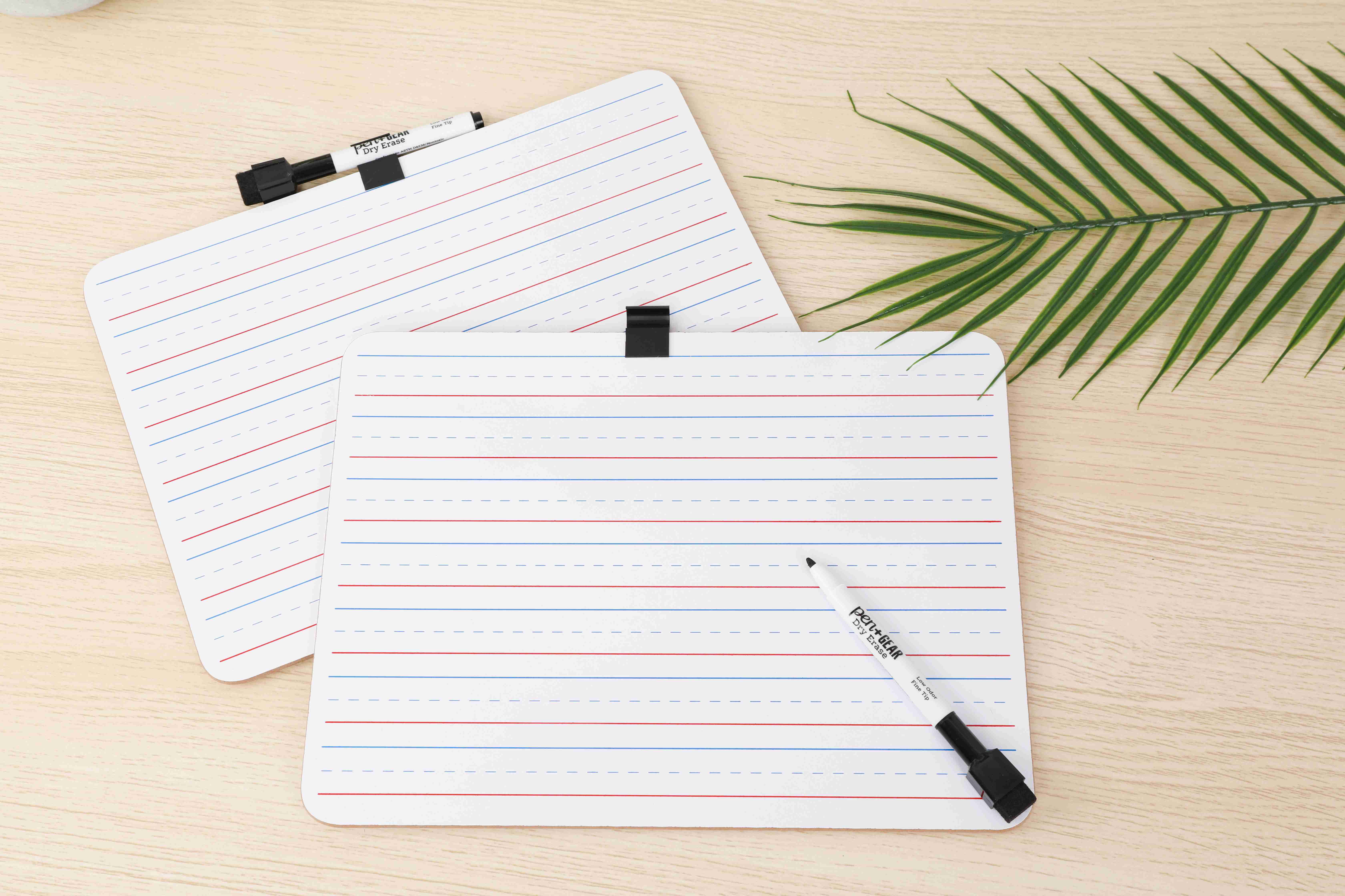 Pen + Gear MDF Dry Erase Double-Sided 9" x 12" x 0.1" Whiteboards - Lined & White, 6 Pack Set