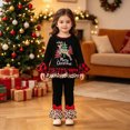 thumbnail image 2 of HCNTES Girls Clothes 18M 24M 1T 2T 3T 4T 5T Child Girls Outfits Toddler Long Sleeved Merry Christmas Top and Elastic Waist Pants 2Pcs Pretty Clothing Sets Gift for Baby Fall Winter, 2 of 7