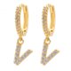 thumbnail image 2 of Xihbxyly Pendientes Delicados, Aros con Iniciales de Diamantes de Imitación Brillantes, Diseño de Letras Del Alfabeto Chapadas En Oro, Accesorio Elegante para Cualquier Atuendo, Ocasiones Especiales,, 2 of 2