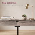 thumbnail image 3 of Nordic Hygge 70.9 in. Console Table with Built-In Charging Station, Heather Greige & Ink Black, 3 of 8
