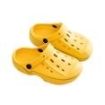thumbnail image 3 of GPOECD Boys Clogs Kids Sandal Style Summer Garden Indoor Outdoor for Boys with Breathable Holes and Comfort Kids Slippers 6-10Y Yellow,8-9 Years, 3 of 7
