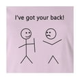 thumbnail image 2 of 9 Crowns Tees Mens Womens Funny I've Got Your Back Stick Figure Shirt (Juniors Pink, Medium), 2 of 3