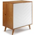 thumbnail image 1 of Kenswick 30" Chevron Armoire d'Accent 2 Portes en Blanc/caramel, 1 of 12