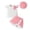 ZC-Pink, variant on Zanarzt Toddler Girls Clothes Baby Girl Summer Clothes Ruffle Bow Short Sleeve Ribbed Shirt Bow Skirt with Hat Pink,2-3 Years