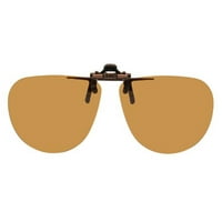 Product Image Polarized Clip-on Flip-up Sunglasses - Medium Aviator - 56mm Wide X 52mm