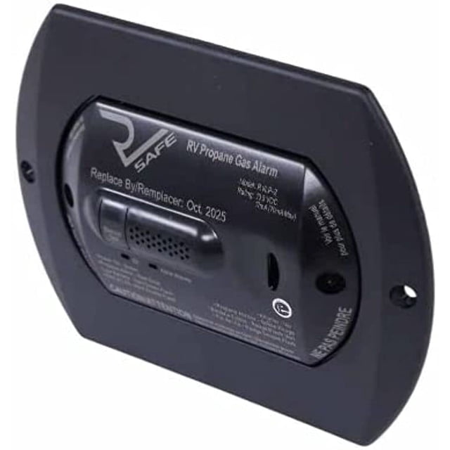 Alarma de gas propano RV SAFE RVLP-2B de 2 hilos negra