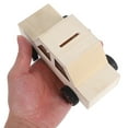 thumbnail image 6 of WEUVEB 2Pcs DIY Wooden Car Shaped Money Box Craft Kit Unfinished Khaki Coin Storage, 6 of 8
