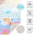 thumbnail image 3 of Yayeee Bath Rug for Bathroom Floor Non Slip Contour Fluffy Soft Absorbent Mat, 20"x24", Pink Daisy, 3 of 7