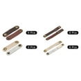 thumbnail image 3 of Leather Cable Straps Leather Cable Ties Leather Cord Organizer Brown/Gold Tone Leather Wire Straps, 24 Pack, 3 of 6