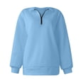 thumbnail image 4 of lnmuld Cute Hoodies Womens Oversized Half Zip Pullover Long Sleeve Sweatshirt Quarter Zip Hoodie Sweater Girls Fall Blouse Clothes Size:3XL, 4 of 4