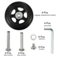 thumbnail image 3 of Uxcell Replacement Luggage Wheels 84x24mm Suitcase Wheel Repair Kits 4 PU Bearing Wheels for Trolley Bag, Inline Skate, 3 of 5