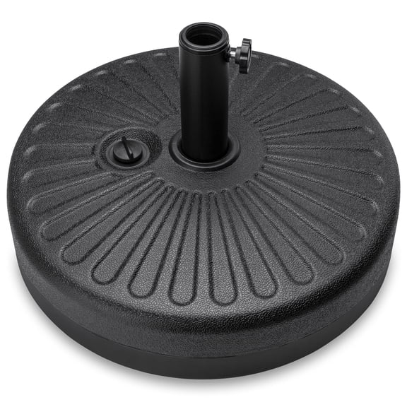 Best Choice Products Fillable Plastic Patio Umbrella Base Stand, Pole Holder w/ Adjustment Knob, Sunburst Pattern