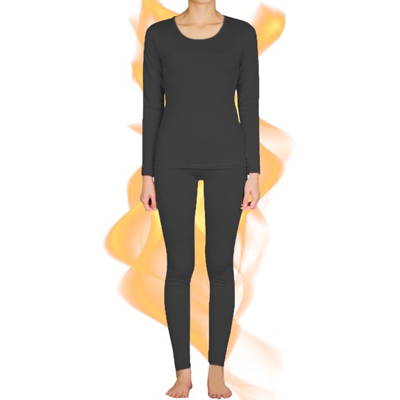 Lavra Women’s Fleece Lined Thermal Sets Winter Warm Long John Underwear Long Sleeve Top Pants Base Layer