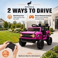 thumbnail image 4 of Conchico Licensed Ford Bronco Raptor 12V Kids Ride on Cars with Remote Control, Battery Powered Ride on Toys with All-Terrain Wheels, Toddler Electric Car with Music for Boys Girls 3-5, Pink, 4 of 9