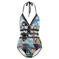 thumbnail image 5 of My Hero Academia Mha Women's Swimwear Strap One Piece Backless Tummy Control V Neck Swimsuit Summer Beach Vacation Bathing Suit, 5 of 7