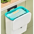 thumbnail image 3 of Contenedor de abono de cocina, bote de basura para cocina, bote de basura de cocina con tapa, colgante, bote de basura montado en la pared, para armario, baño,, 3 of 5