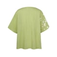 thumbnail image 3 of Innerwin T-Shirt à Imprimé Floral pour Femmes, Col Rond, Confortable, Jaune Clair, P, 3 of 5