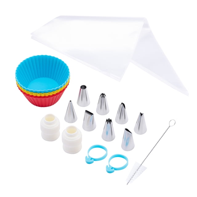 39PCS Kits de decoración de pasteles para bricolaje con 20PCS Bolsas de repostería desechables Eccomum Herramienta para hornear