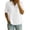 #0064-White, variant on Pounoo Womens Linen Peplum Shirts Loose Fit Half Sleeve Button Front Peplum Waist Breathable Tops Office Boho Style Blouses Gift