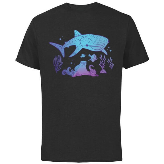 Disney and Pixar’s Finding Dory Gradient - Short Sleeve Cotton T-Shirt for Adults - Customized-Black