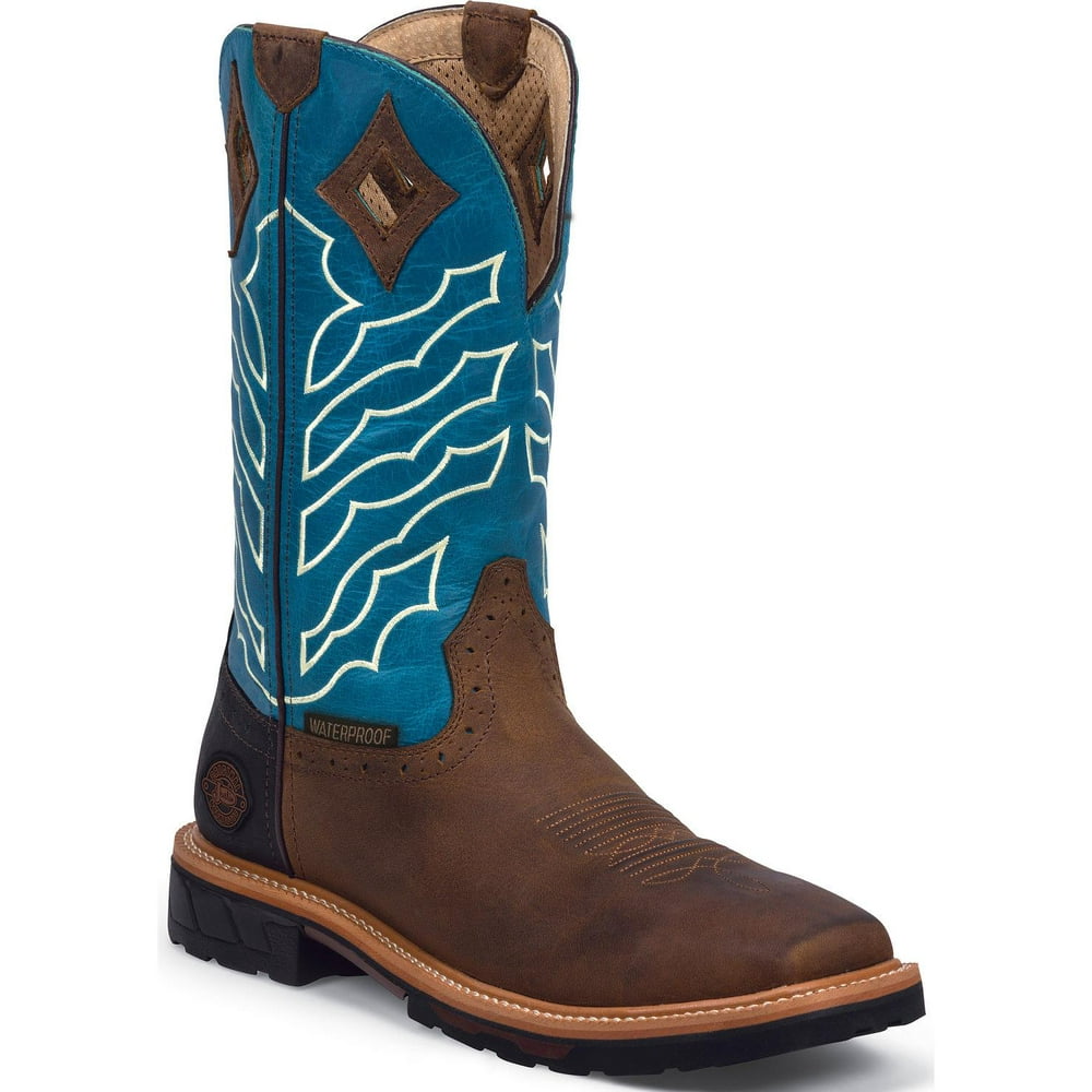 mens square toe work boot