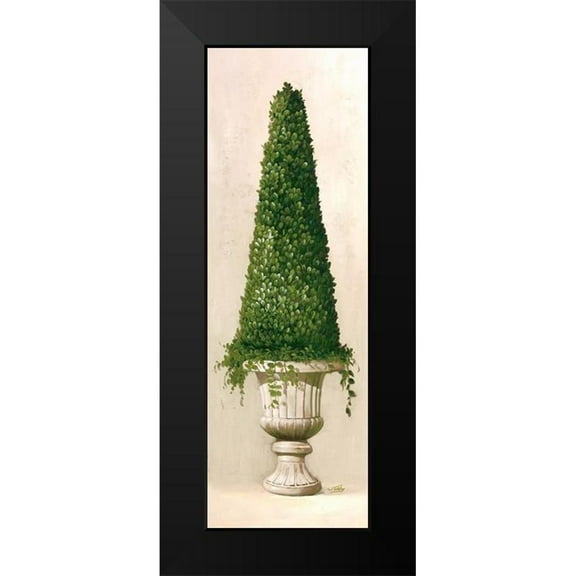 Welby 7x14 Black Modern Framed Museum Art Print Titled - Florentine Topiary II