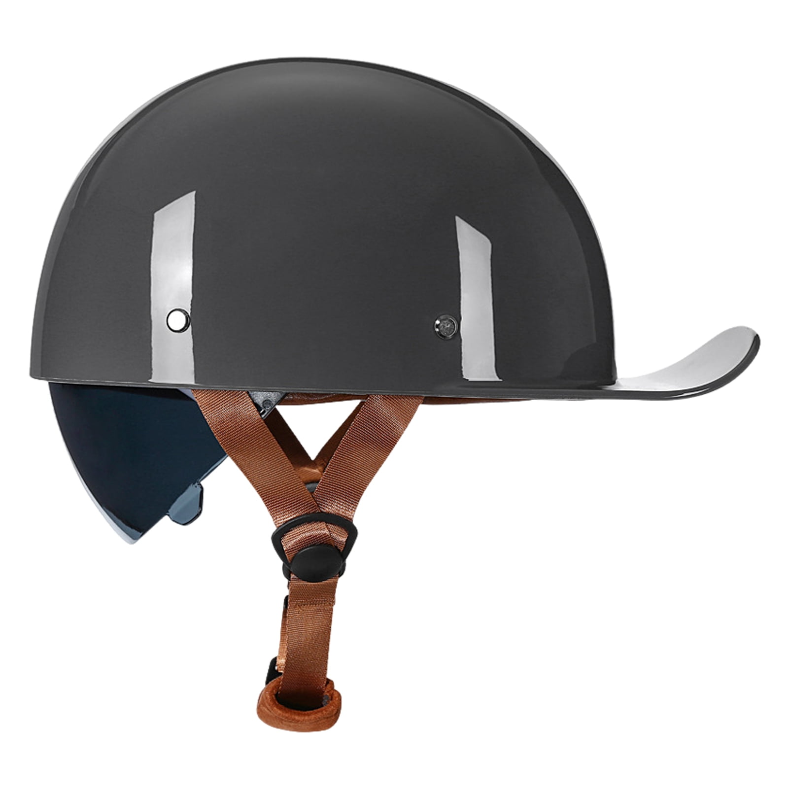 sunsanly Vintage Motorcycle Helmet Outdoor Cycling Roller Skating Open Face Baseball Hat Helmet Lightweight Men Women Bicycle Scooter Half Helmet