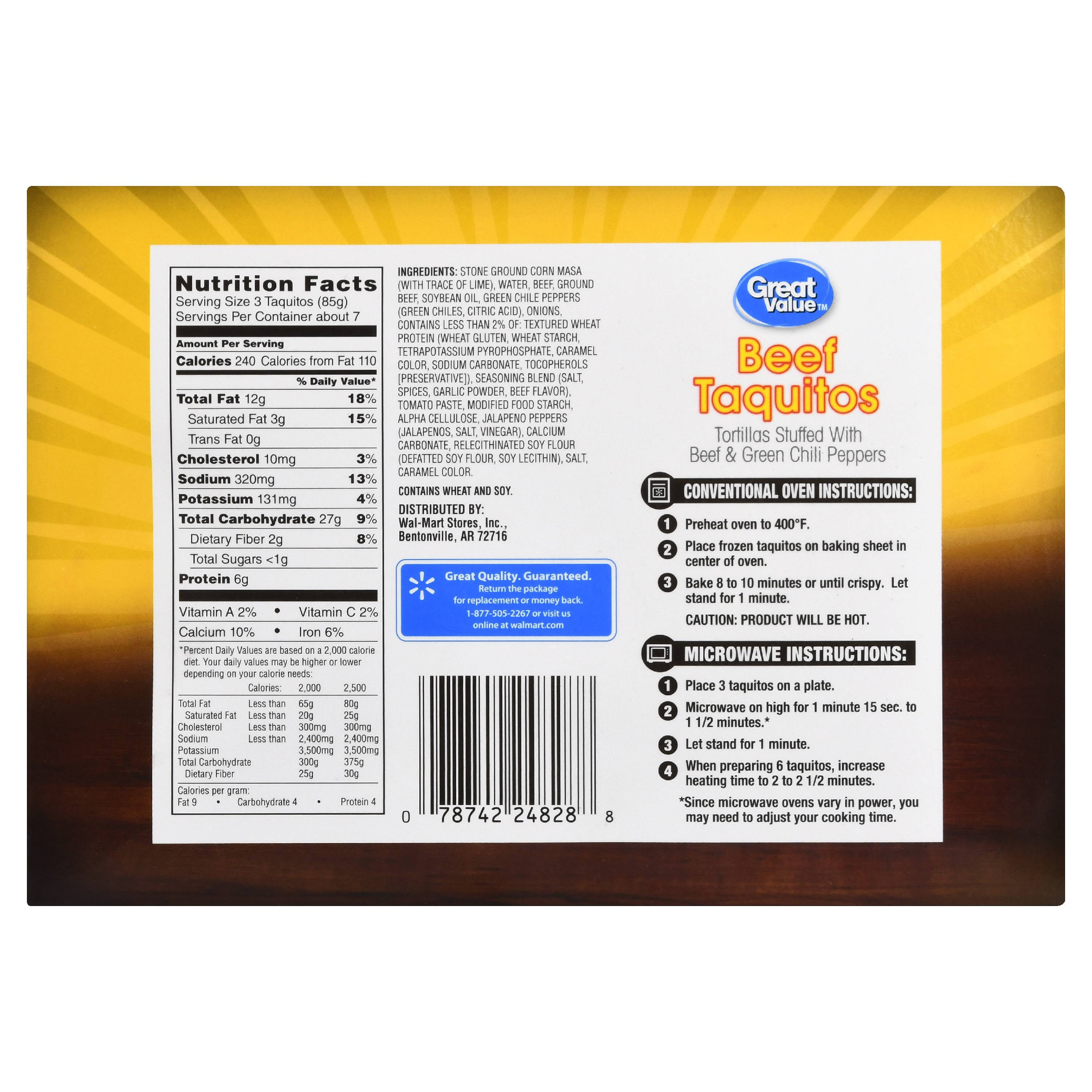 Beef Taquitos Nutrition Facts Besto Blog