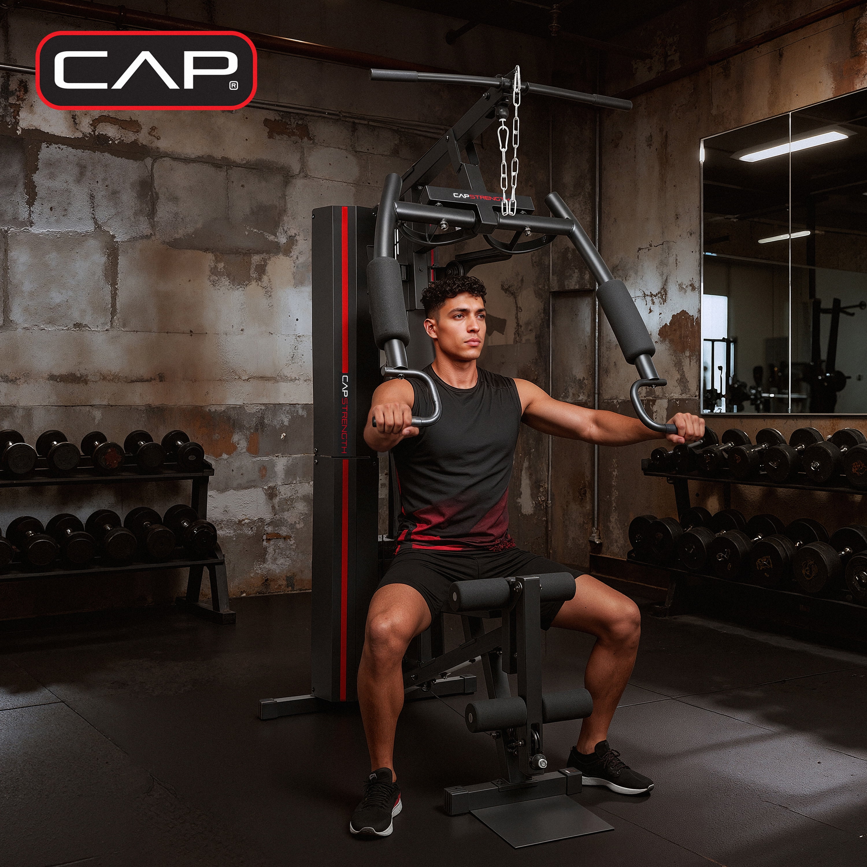 CAP Strength Home Gym with 150 lb Weight Stack