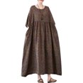 thumbnail image 1 of Vestido, Vestido suelto de mujer con bolsillos Impreso Vintage Casual Holiday Beach Dress Tomshoo Ejercito verde, 1 of 7
