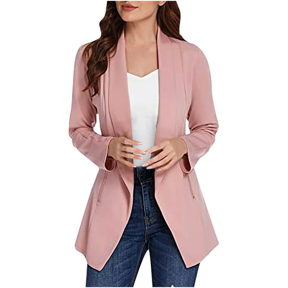EGNMCR Mens Sport Coat, Casual Blazer, One Button Business Suit Jacket Ladies Fashion Slim Casual Solid Color Pocket Lace Up The Waist Lapel Suit Coat Women Coat
