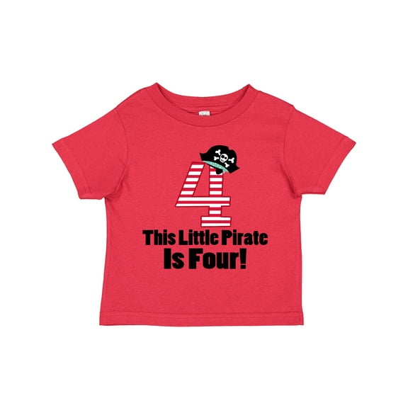 Inktastic Pirate 4th Birthday Party Boys or Girls Toddler T-Shirt
