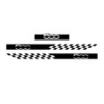 thumbnail image 1 of juego de pegatinas para capó, faldón lateral de puerta y franjas para Fiat 500, color negro, 1 of 5