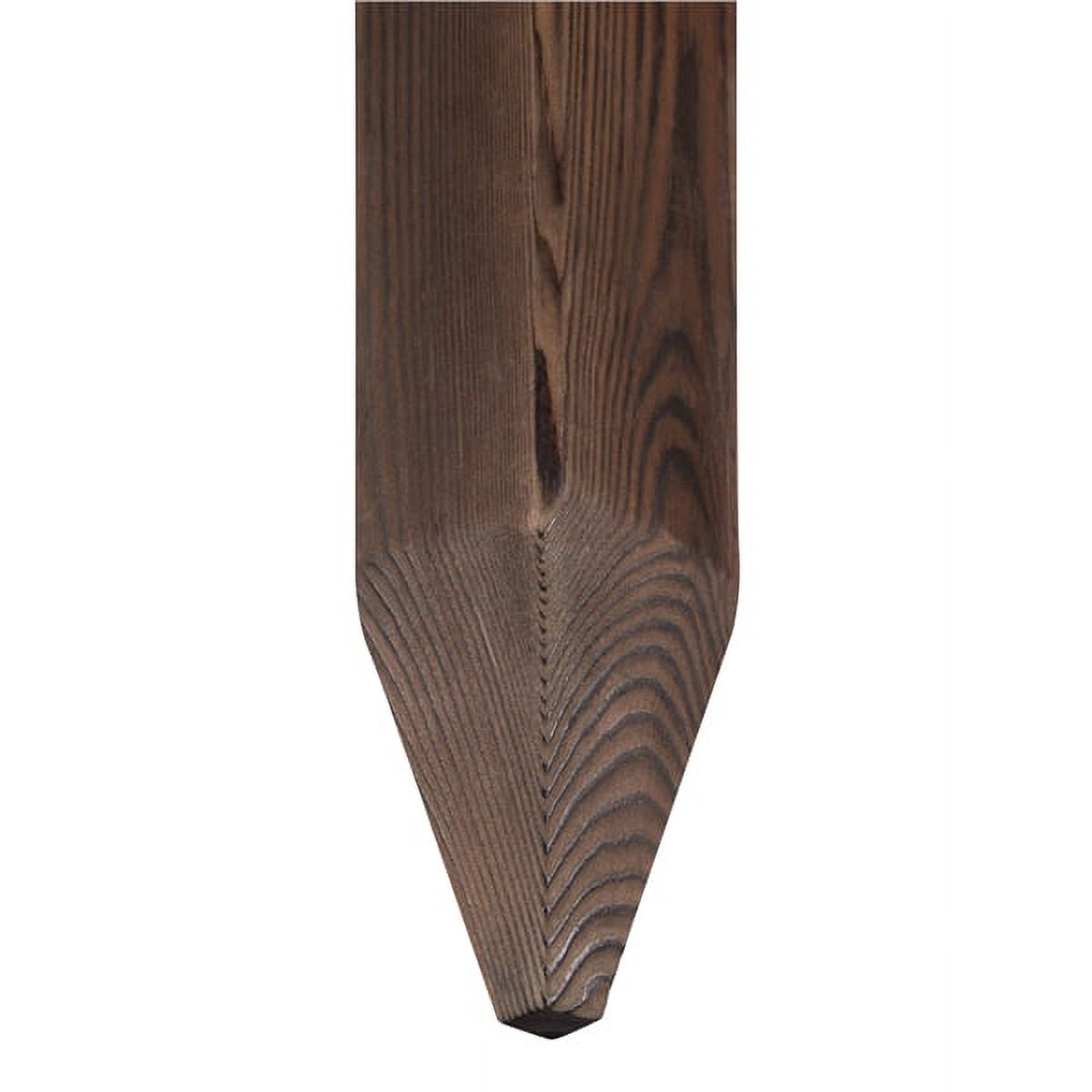 Alden Design 11.5"H x 35.5"W Wood Garden Pricket Fencing Border Set of 5, Natural Wood