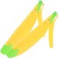 thumbnail image 1 of GAXIRE Estuche de silicona para lápices de 2 piezas con forma de plátano de dibujos animados para niños, organizador de papelería, 1 of 5