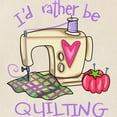 thumbnail image 2 of CafePress - I'd Rather Be Quilting Tote Bag - Unisex Canvas Tote Bag, Beige, 1-Piece, 2 of 6