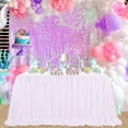 thumbnail image 1 of XINQIHANG Sequin Tablecloth 90x156 Inch White Iridescent Sparkle Rectangle Table Cloth for Wedding Birthday Party Sequin Overlay Table Decoration, 1 of 7
