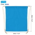thumbnail image 2 of Uxcell Cotton Drawstring Bags Cotton Drawstring Backpack Foldable Sports Gym Bags Blue Purple 2Pcs, 2 of 6