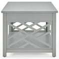 thumbnail image 4 of Alaterre Coventry Wood Coffee Table, Versatile Design with Open-Detailing and Additional Storage, Square Shape, Gray, 4 of 5