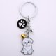 thumbnail image 1 of Llavero de metal con forma de perro mascota, colgante creativo, regalo con parte trasera en blanco, 1 of 6