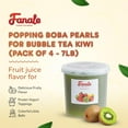thumbnail image 3 of Fanale Popping Boba Pearls for Bubble Tea - 7 pound (Pack of 4) | Kiwi | Bursting Boba Pearls Bubble | Fruit Juice Flavor for Shakes, Dessert, Smoothie | FPB008-CS, 3 of 7