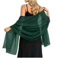 thumbnail image 2 of Women Sheer Chiffon Shawl Wrap Lightweight Scarf Elegant Evening Cover Up Soft Breathable Long Scarf for Dress Formal Party Wedding Beach Sunscreen Wrap Fashion Accessory Gift Idea, 2 of 8