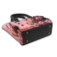 thumbnail image 3 of Lsque Delicate Pink Carnations A Pattern Leather Rivet Shoulder Bag – Elegant Genuine Leather & Microfiber PU Crossbody with Detachable Adjustable Strap, 3 of 5