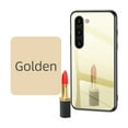 thumbnail image 2 of Mirror Phone Case for Samsung Galaxy S23 Plus with Diamond Ring Holder Bracket Clear Imaging Cover, Slim Thin Fit Make Up Soft Silicone Bumper Shockproof Lens Protection Case for Women Girls,Gold, 2 of 8